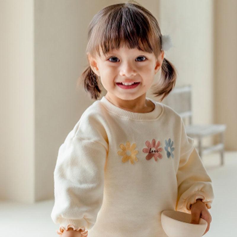 Floral Fleece Lined Baby Sweatshirt