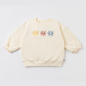 Floral Fleece Lined Baby Sweatshirt