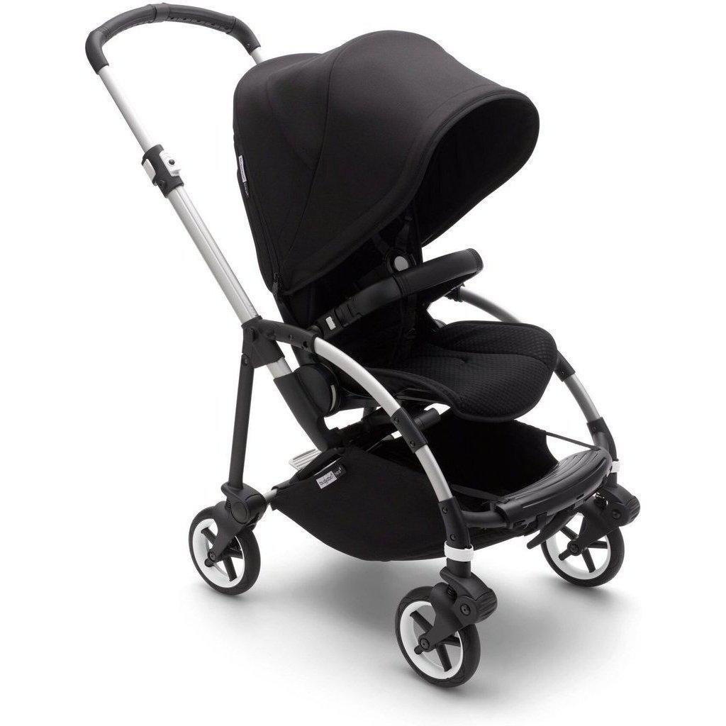 Bugaboo Bee 6 Bee stroller - black skeleton cradle and black stroller with  white canopy