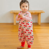 Kids Long sleeping vest - Cherry