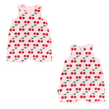 Kids Long sleeping vest - Cherry