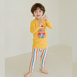 Spandex Brushed Fabric pajamas set-Gift Bear