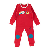 Spandex Brushed Fabric pajamas set-Happy Holly