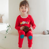 Spandex Brushed Fabric pajamas set-Happy Holly