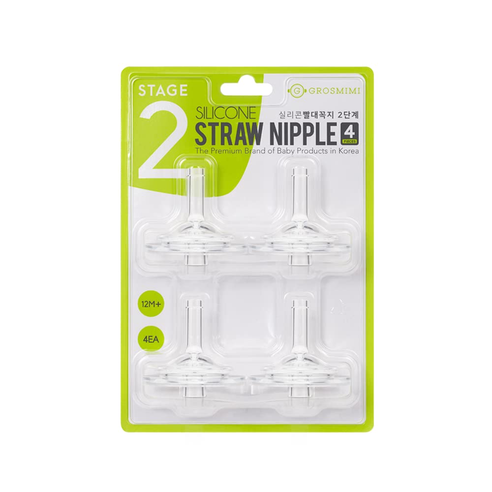 Grosmimi Replacements Straw only 4-counts, Stage 2
