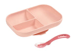 Beaba Divided Silicone Plate and Spoon Set