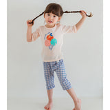 Summer Short Shirt Pajamas Set - Corn