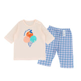 Summer Short Shirt Pajamas Set - Corn
