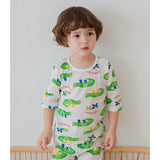 Summer Short Shirt Pajamas Set - Croco