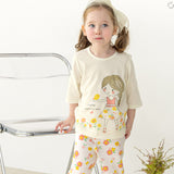 Summer Short Shirt Pajamas Set - Flowery