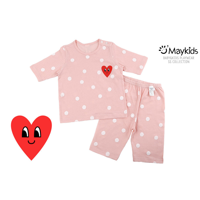 Summer Short Shirt Pajamas Set - Heartpoint Peach