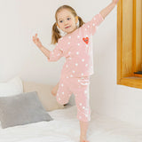 Summer Short Shirt Pajamas Set - Heartpoint Peach