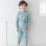 Korean Kids Pajamas Set-balloon Dino