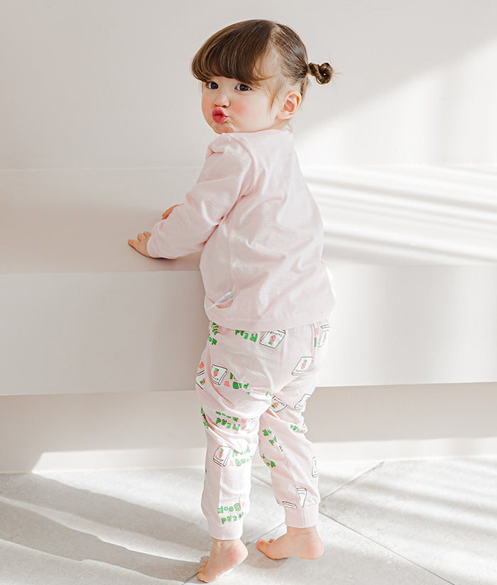 Korean Kids Jacquard Pajamas Set-Curious Bunny – Bebeang Baby
