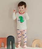 Single Spandex Fabric  Pajamas set-Dino