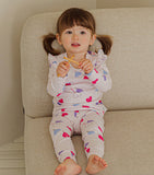 Single Spandex Fabric  Pajamas set-Candy Heart