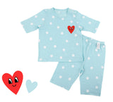 Summer Short Shirt Pajamas Set - Heartpoint Peach