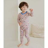 Spandex Brushed Fabric pajamas set-Snow bear