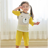 Summer Short Shirt Pajamas Set -Cute bear