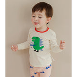 Single Spandex Fabric  Pajamas set-Dino