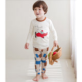 Single Spandex Fabric Pajamas set-Airplane