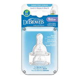 Dr. Brown's Natural Flow Silicone Level 4 Baby Bottle Nipples - 2Pack