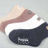 Kids  Cotton  Crew Socks Set -Label