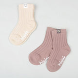 Kids  Cotton  Crew Socks Set -Label