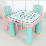 iFam Children cute cartoon Learning Tables and Chairs Set