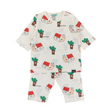 Summer Short Shirt Pajamas Set - Tree