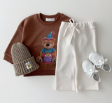 Kids wide knit pants
